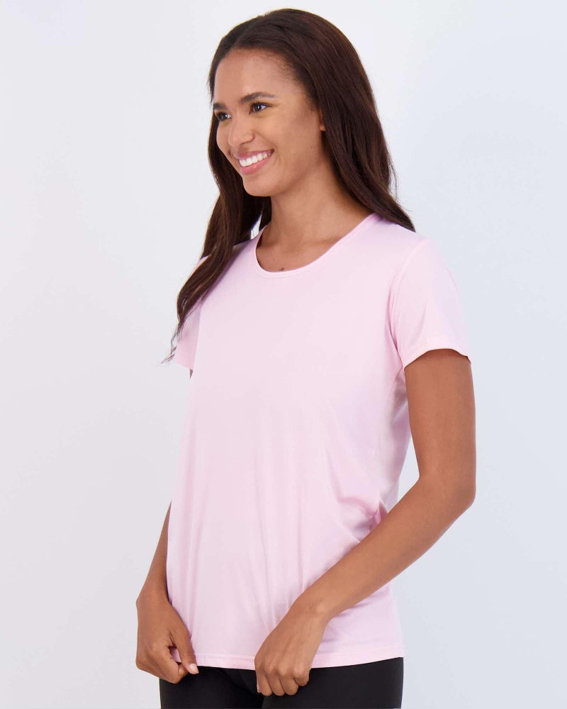 REALESSENTIALS Real Essentials 5 Pack: Women's Short Sleeve T-Shirts Workout Tops Fitness Pilates Gym Activewear Athletic (Plus Available), Set 6, XXL, Pack of 5 - Image 3